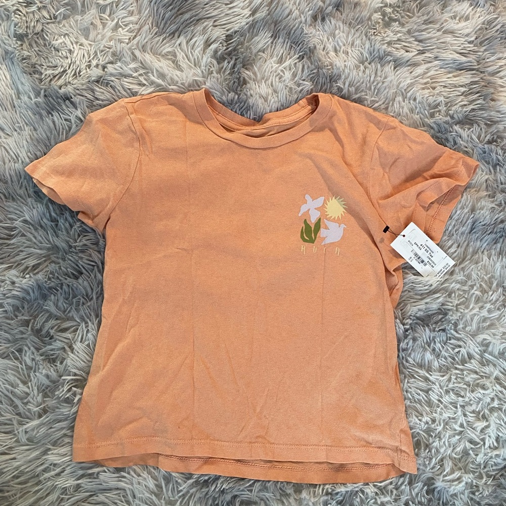 RVCA 411 SS Tee in Warm Orange